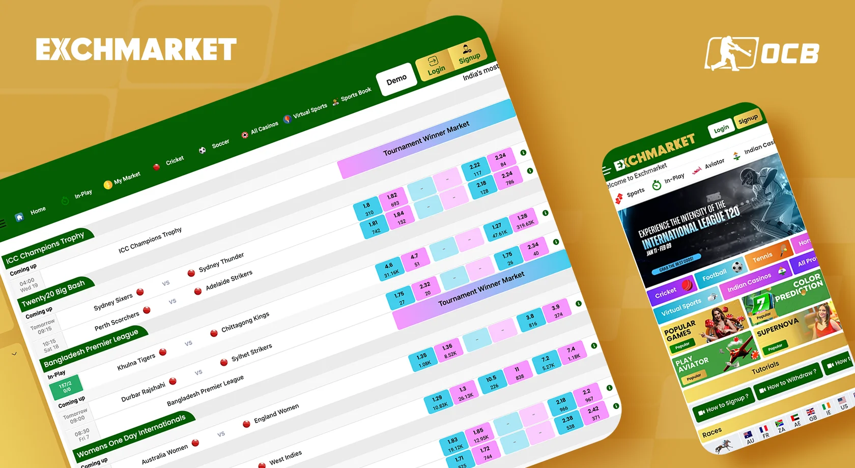 Exchmarket Sports Betting Site India