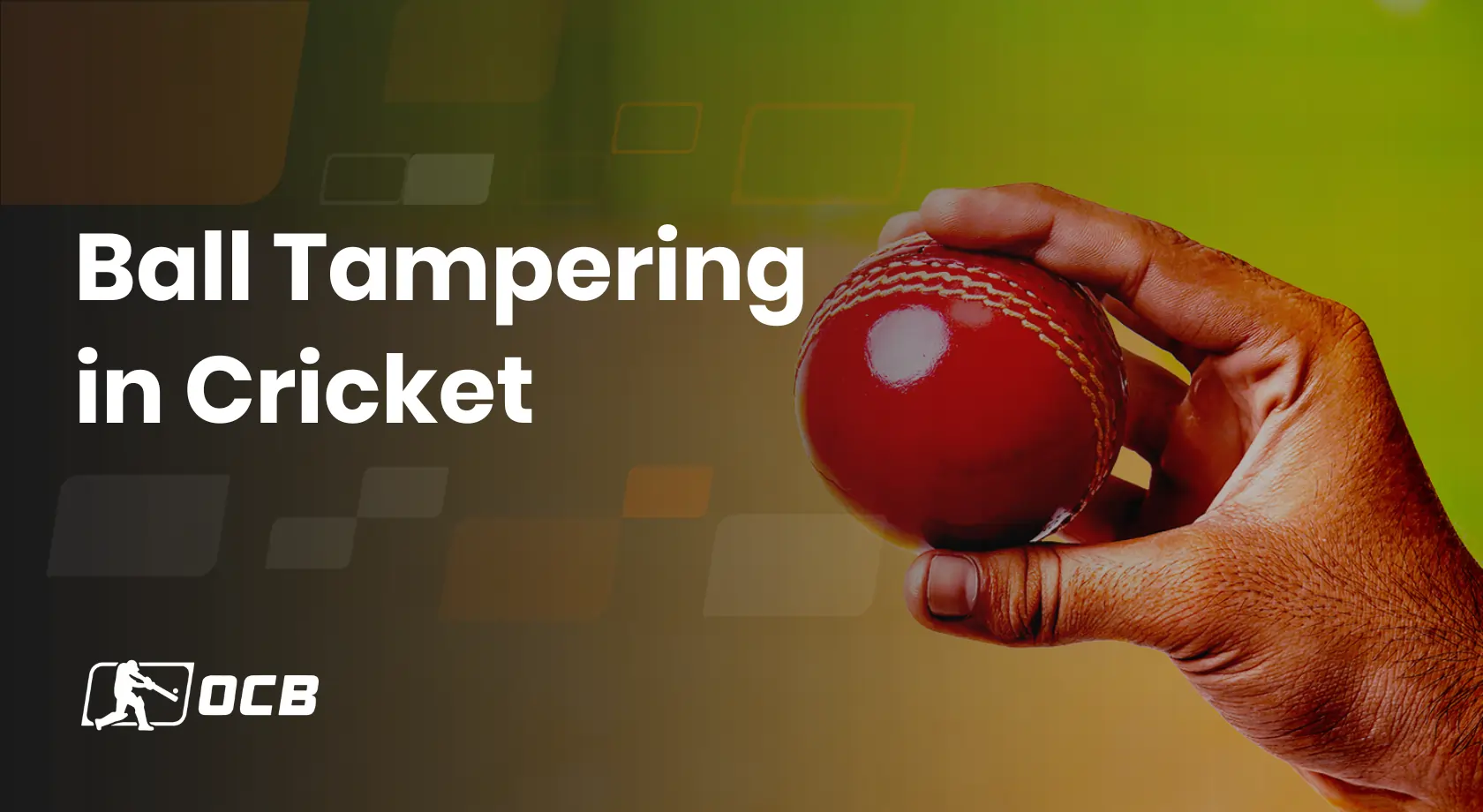 ball tampering image, OCB logo
