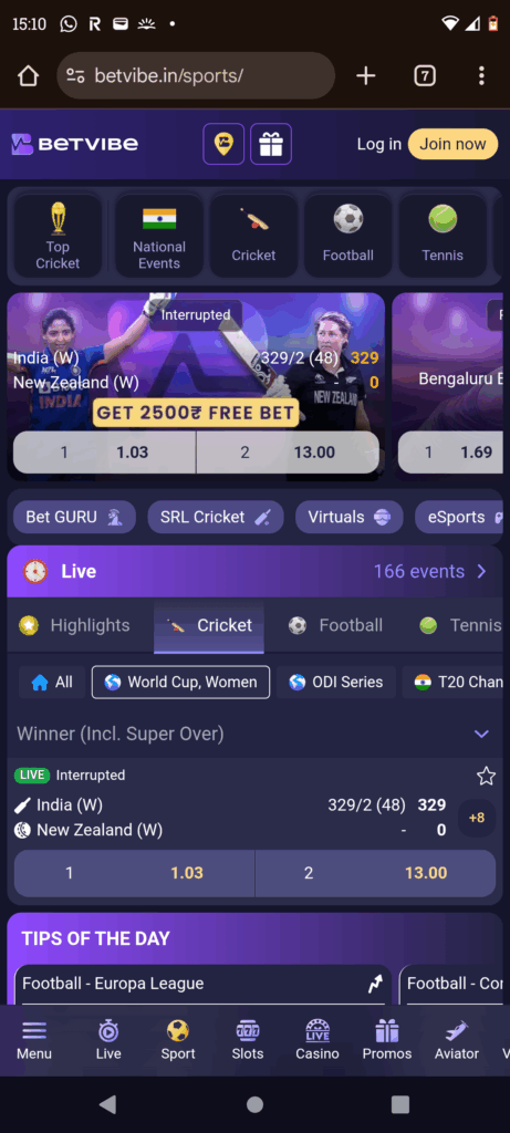 Betvibe Mobile Review